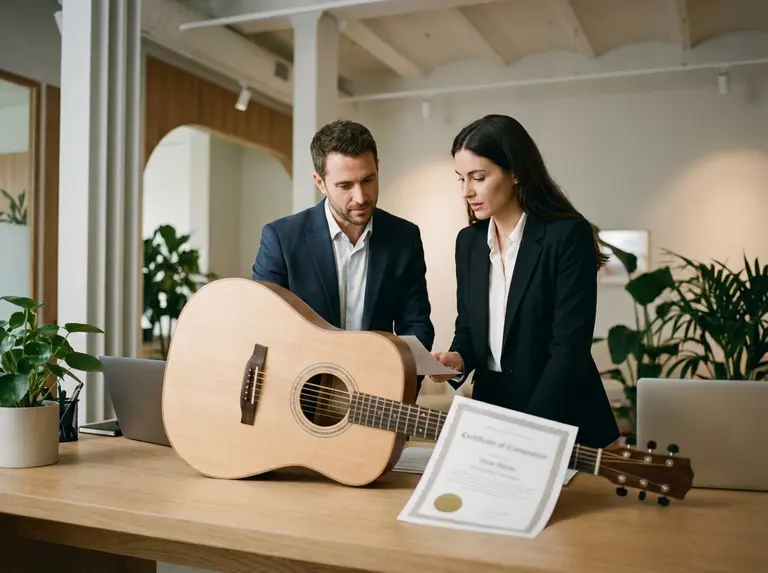 Сертификат на музыкальный инструмент